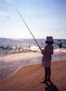 girl fishing